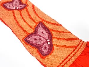 正絹　振袖用　絞り　帯揚げ